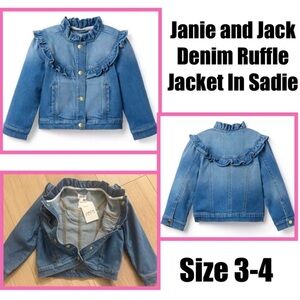Janie and Jack Denim Ruffle Jacket
